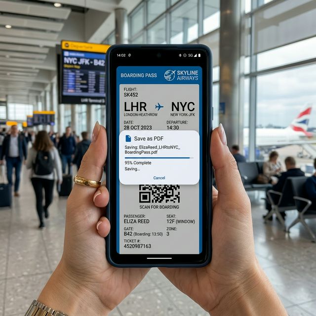 How to Download Flight Tickets and Receipts as PDF on Your Phone